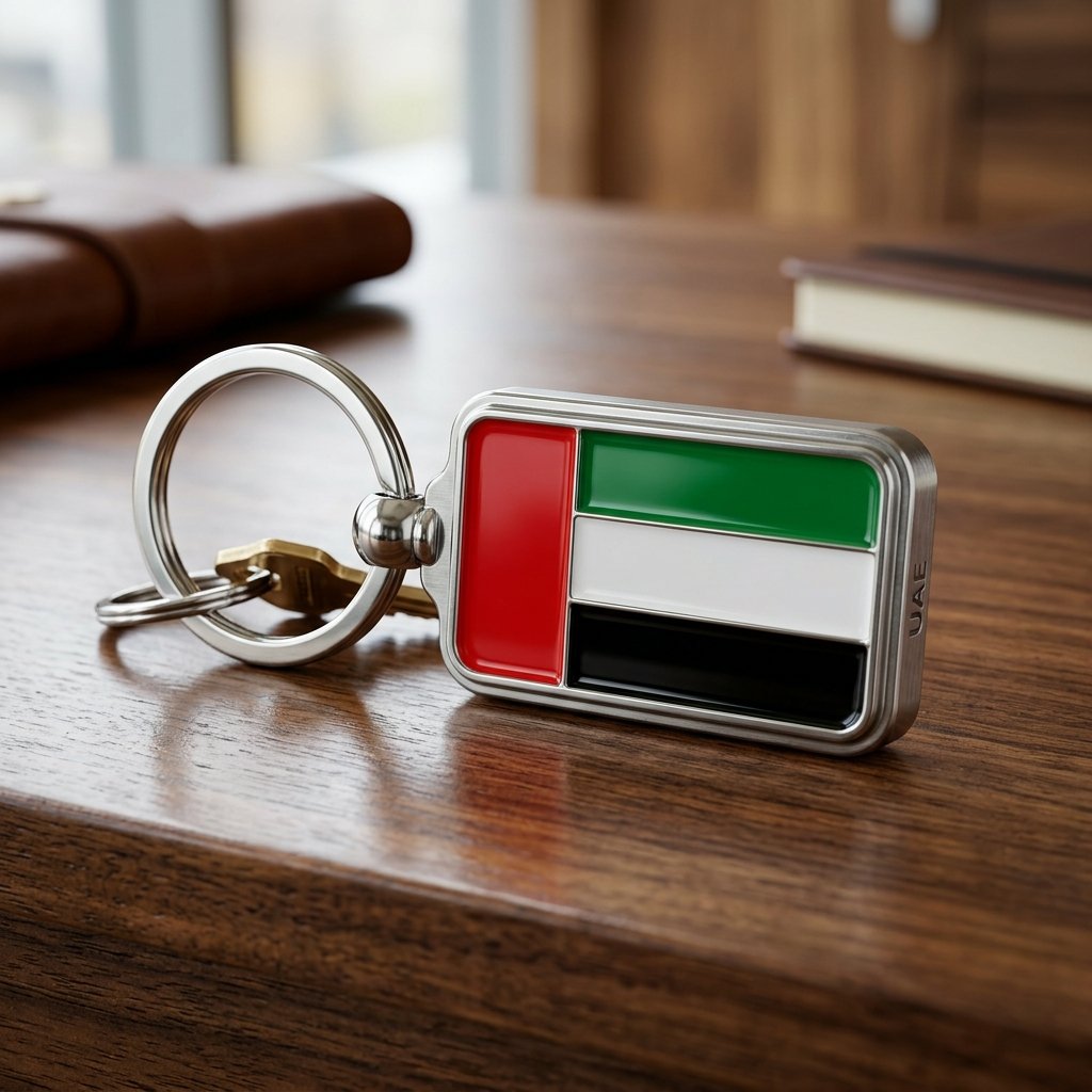 Metal UAE Flag Keychains