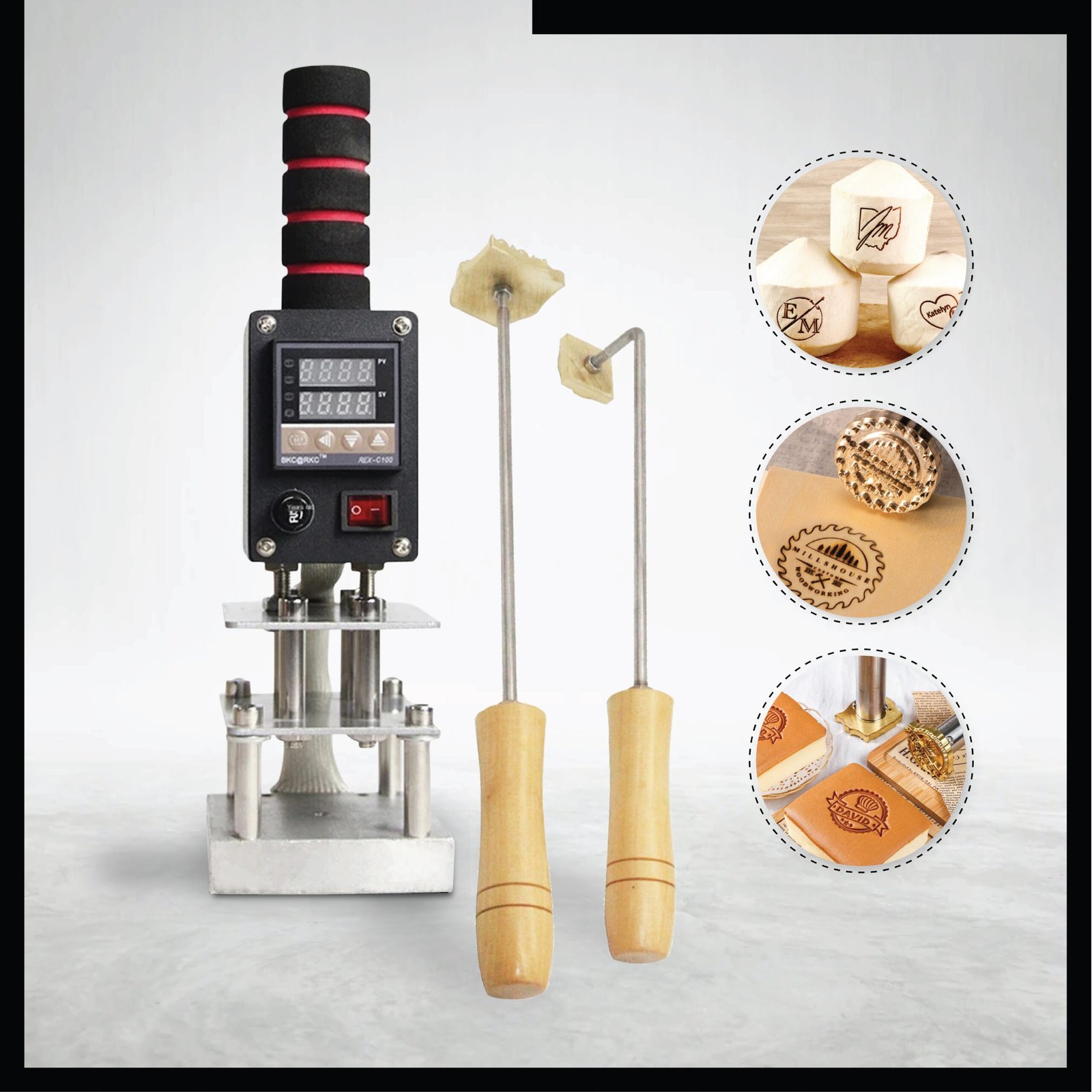 manual and electric heat stamp for branding food and bakes