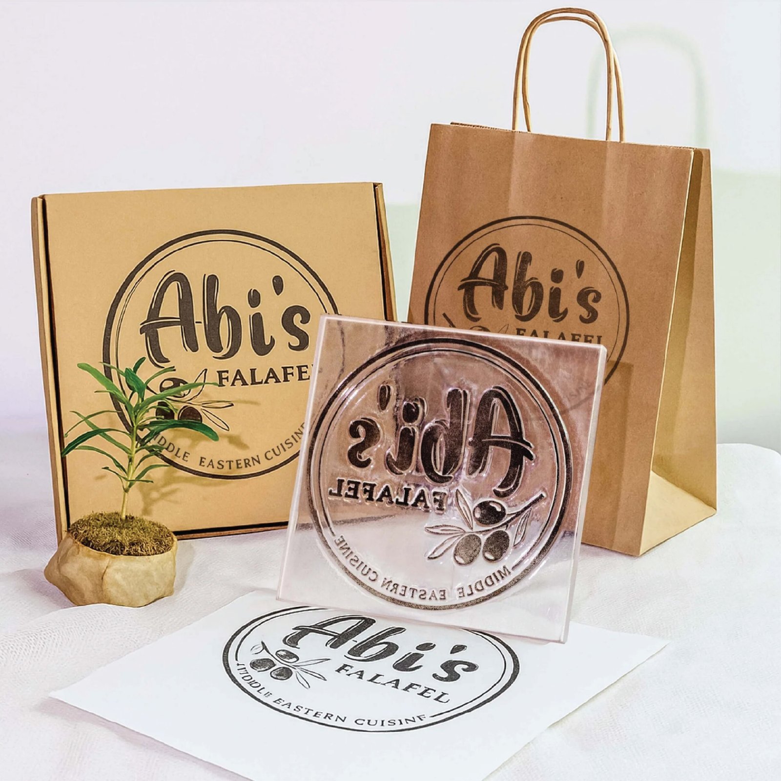 Custom manual branding stamp for craft bag branding